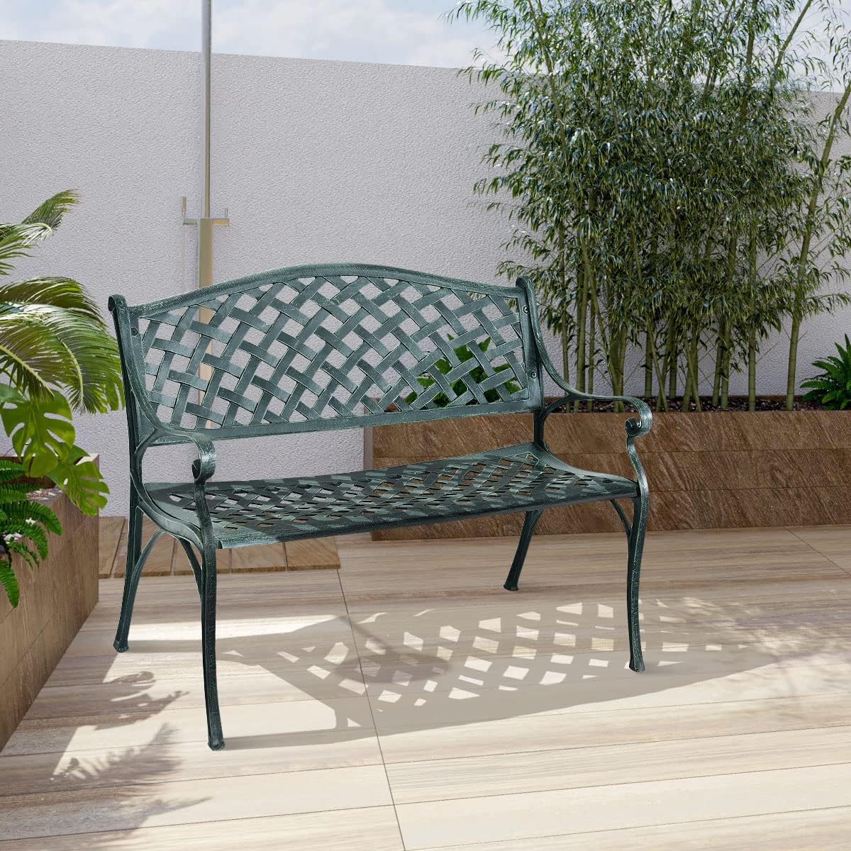 Costway COSTWAY Gartenbank Parkbank Gusseisen