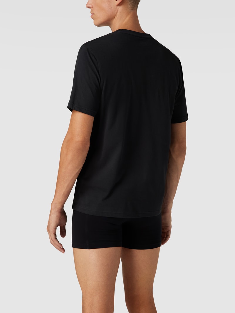 T-Shirt mit Rundhalsausschnitt im 3er-Pack in mittelgrau meliert