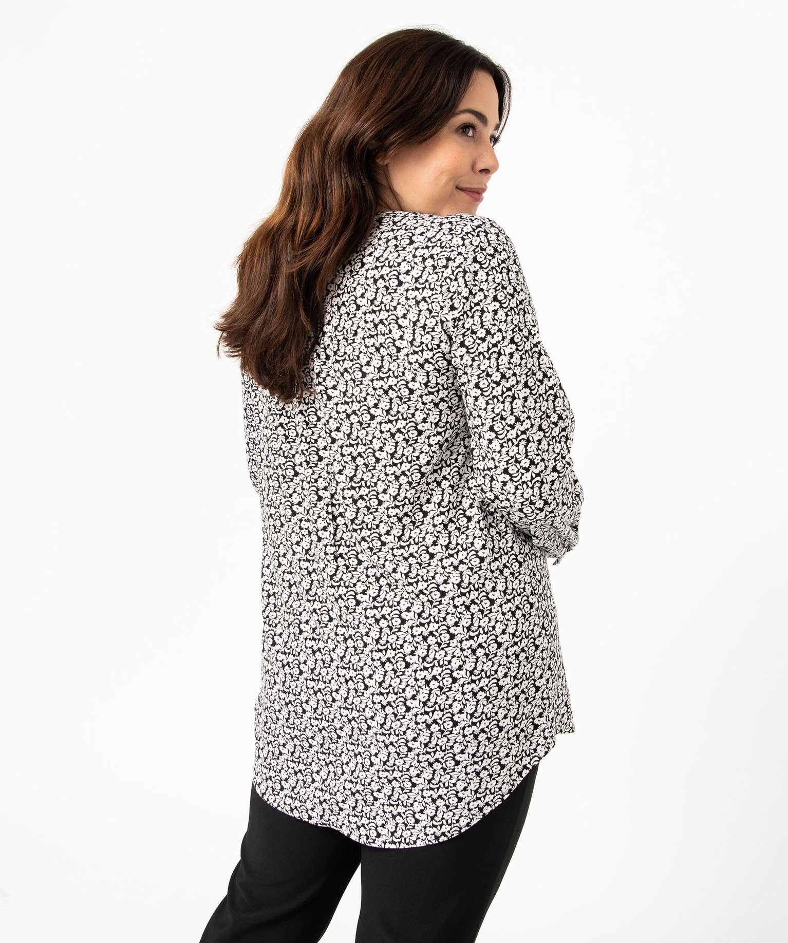 Chemise à manches longues imprimée femme grande taille imprime | GEMO