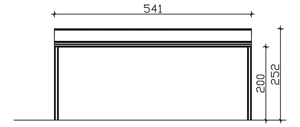 Skanholz Terrassendach Modena, BxT: 541x257 cm, 541 cm Breite, verschiedene Tiefe