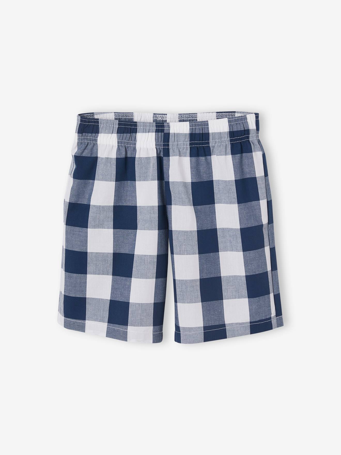 Pyjashort imprimé garçon bleu océan