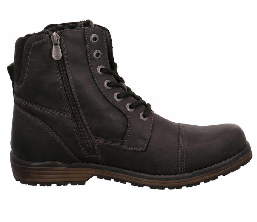 TOM TAILOR Schnür-Stiefeletten grau