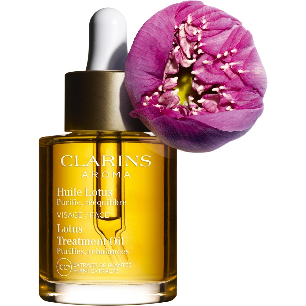 Clarins Huile Lotus Purifie, rééquilibre 100% Extraits de Plantes Huile visage