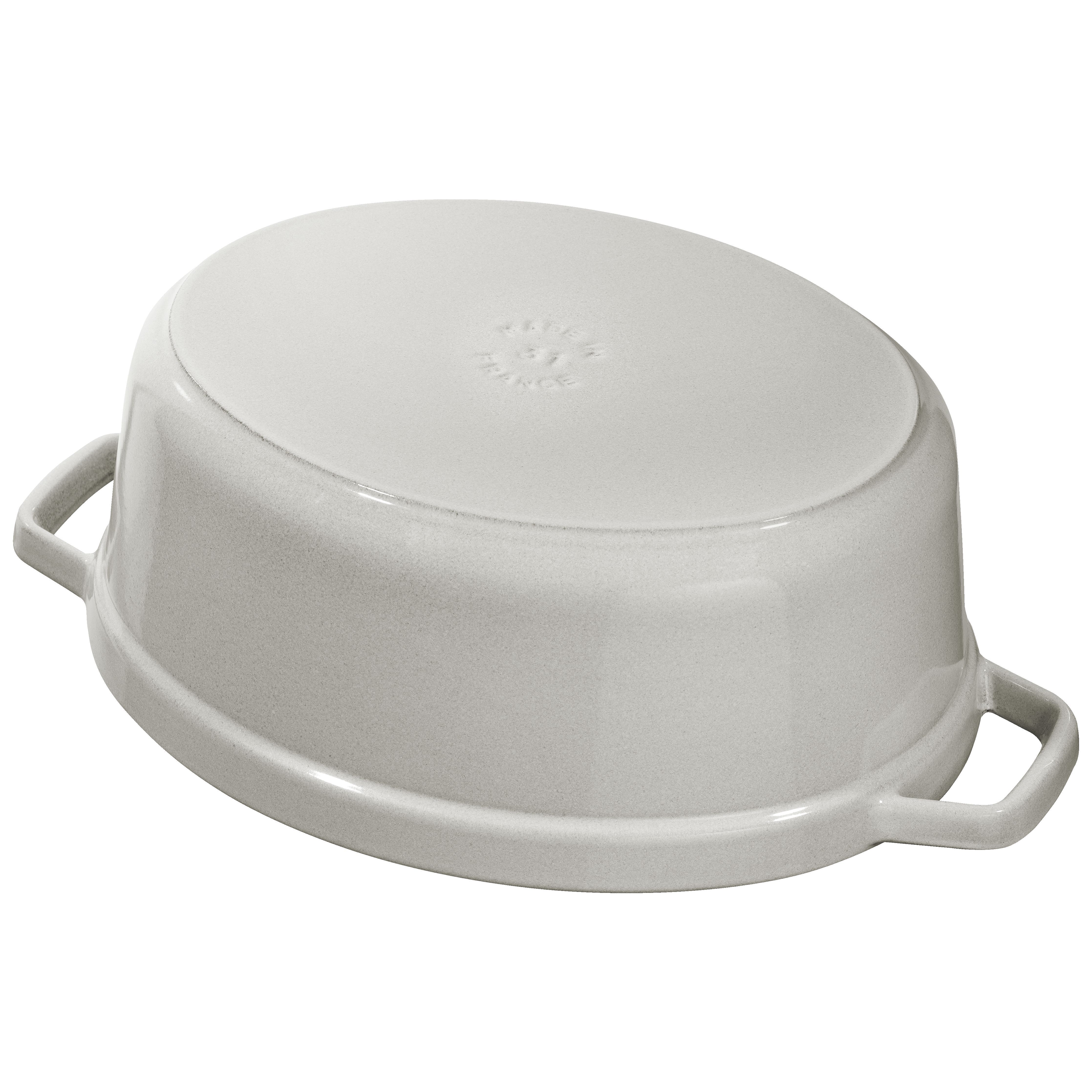 Cocotte 31 cm, oval, Weisser Trüffel, Gusseisen