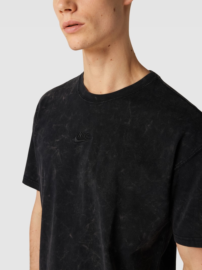 T-Shirt mit Allover-Muster in schwarz