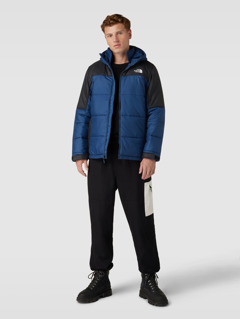 Steppjacke mit Logo-Stitching Modell 'CIRCULAR DIABLO' in marineblau