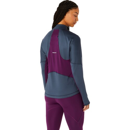 DAMEN T-SHIRT WINTER RUN 1/2 ZIP MID LAYER