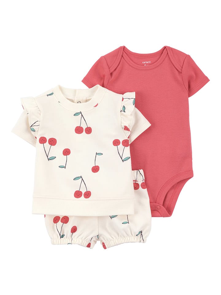 carter's 3tlg. Outfit in Creme/ Pink günstig kaufen