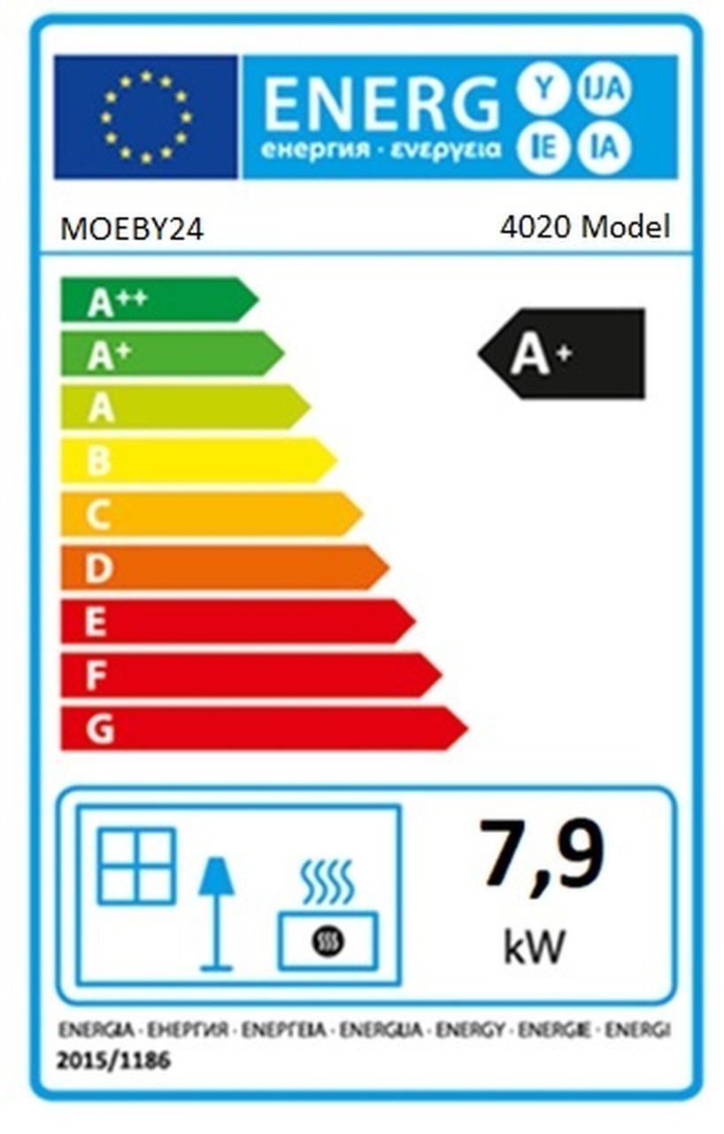 Moeby24 Küchenofen Holzherd Kaminofen Herd Gusseisen 7,9KW BimSchV2 EEK A  150mm