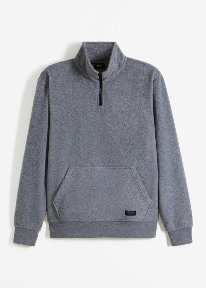 Fleeceshirt mit Stehkragen