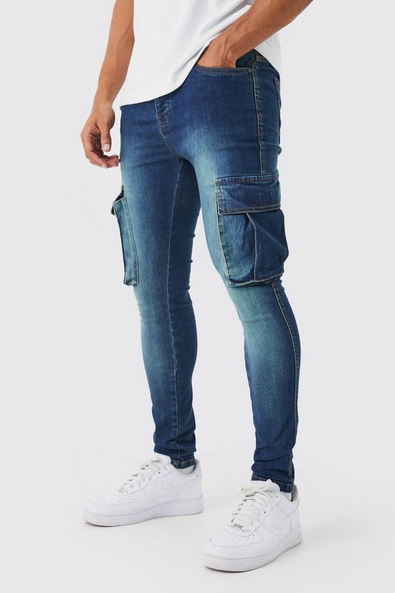 Super Skinny Stretch Cargo-Jeans