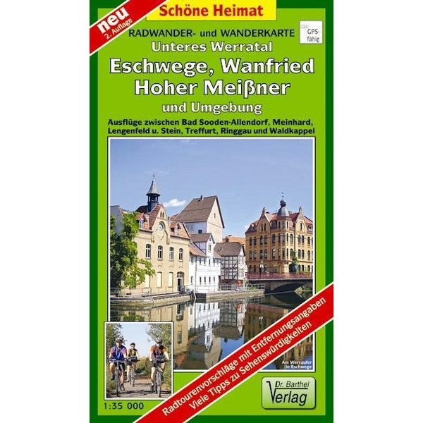 Radwander- und Wanderkarte Unteres Werratal, Eschwege, Wanfried, Hoher Meißner und Umgebung 1:35 000 - Wanderkarte