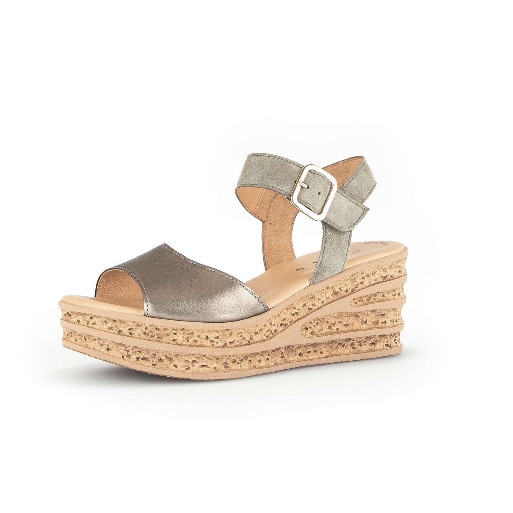Gabor fashion Keilsandalette grün