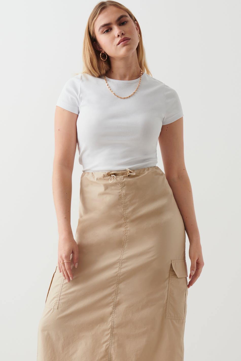 Long cargo skirt