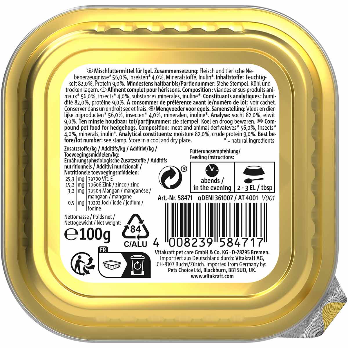 Vitakraft Nassfutter für Igel Menü günstig kaufen