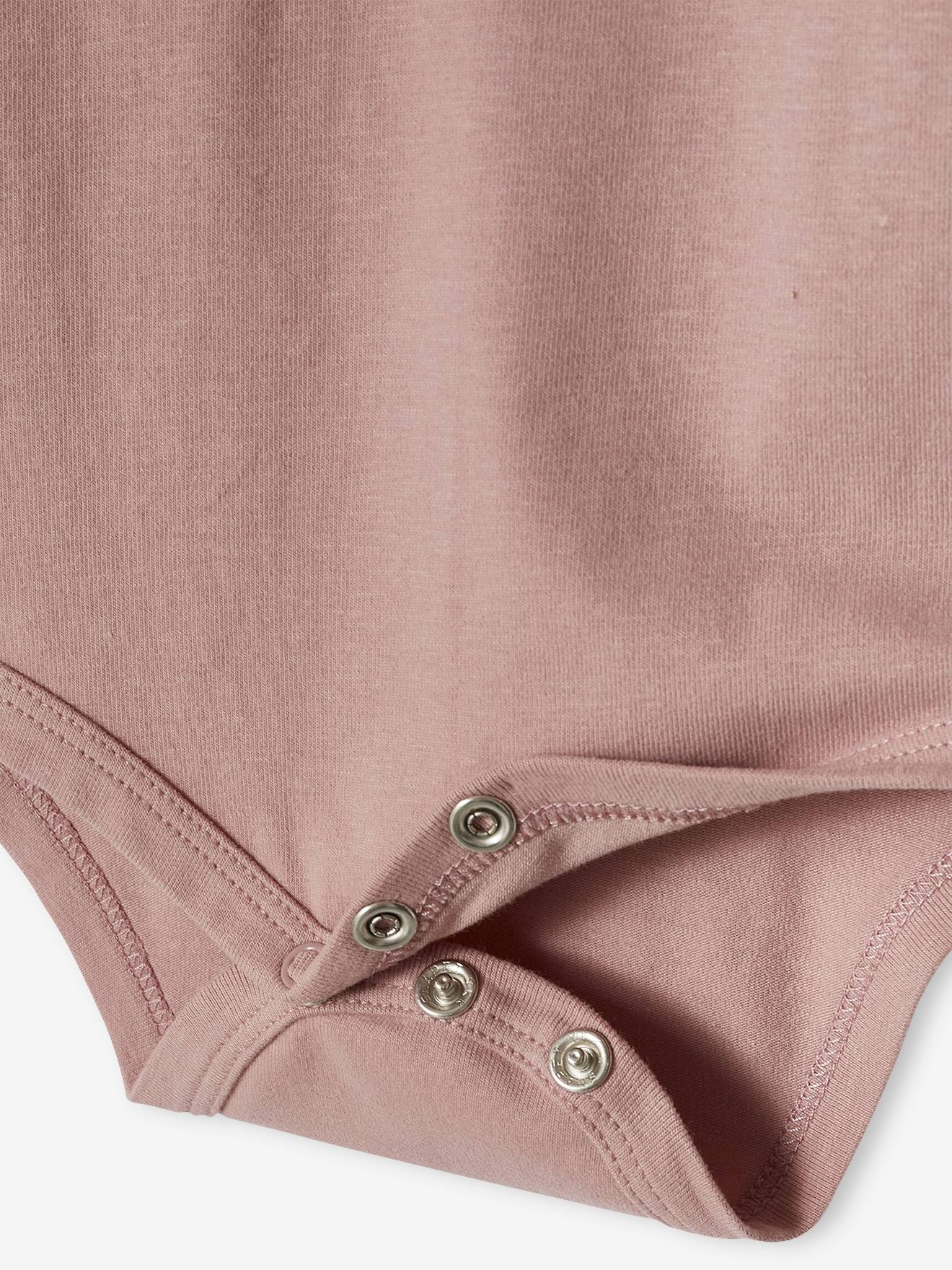 Lot de 2 bodies bébé col fantaisie manches courtes ouverture dos lot blanc