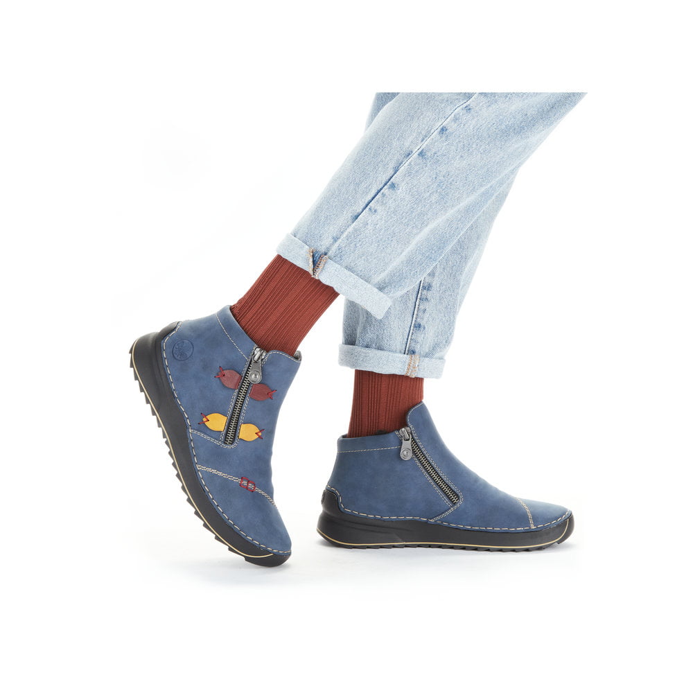 Rieker Damen Slipper blaugrau