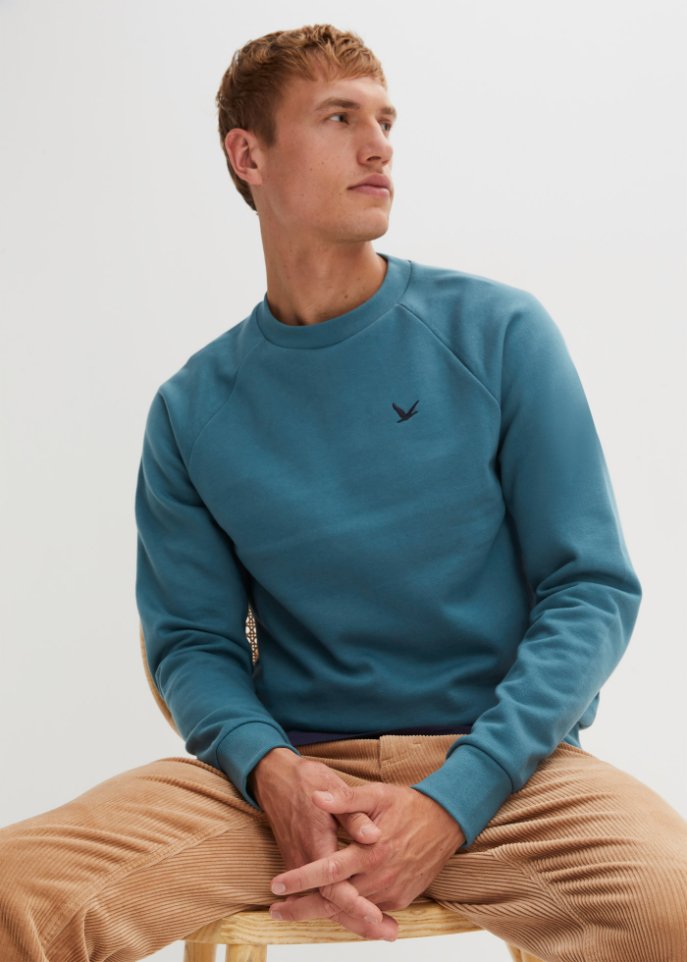 Sweatshirt mit recyceltem Polyester und Raglanärmeln