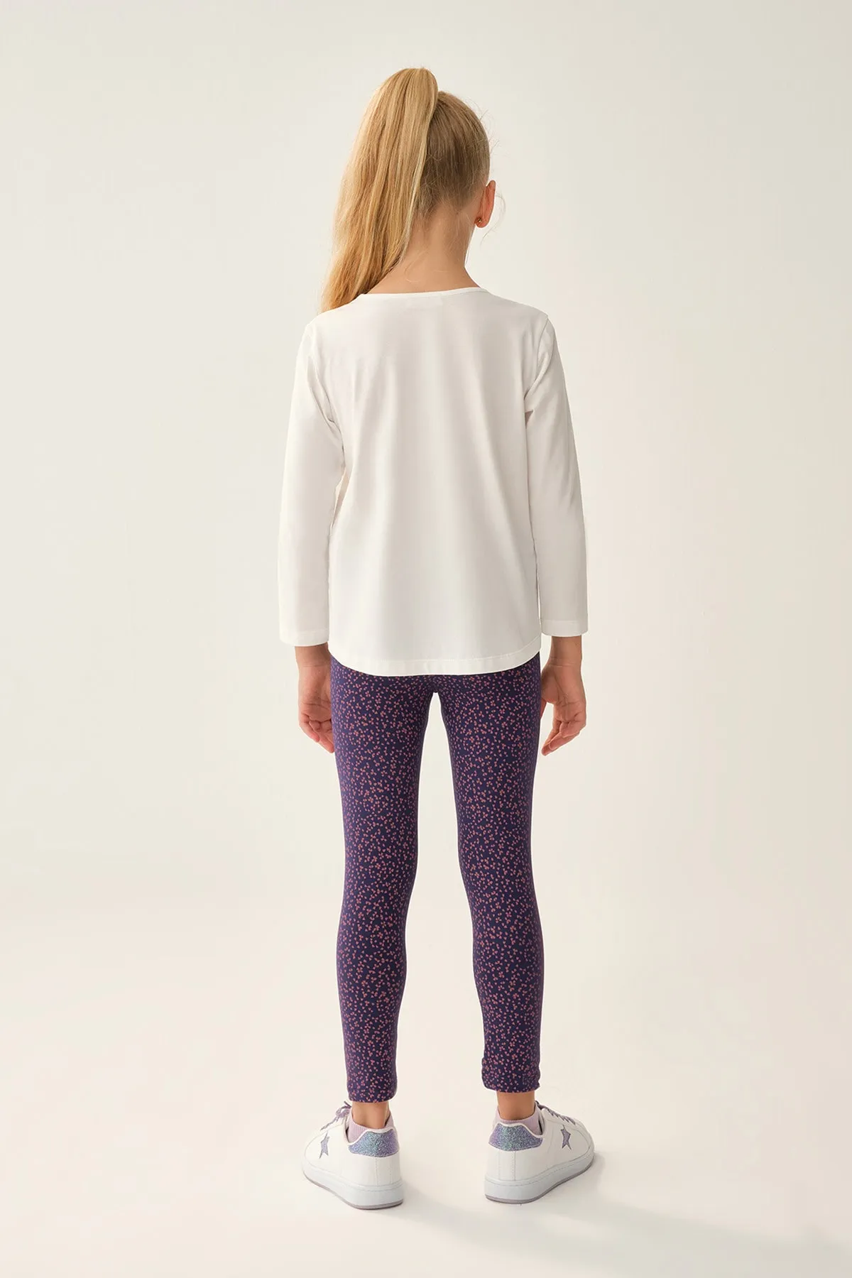 Dagi  Marineblaue bedruckte Strumpfhose