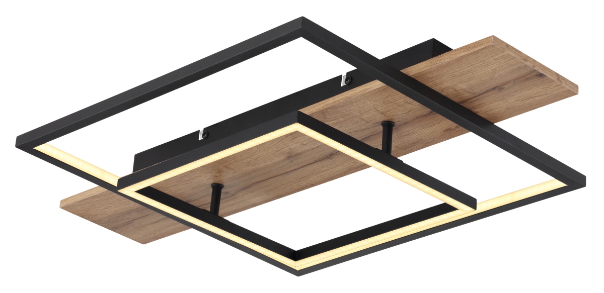 Globo LED Deckenleuchte Square Wood 1