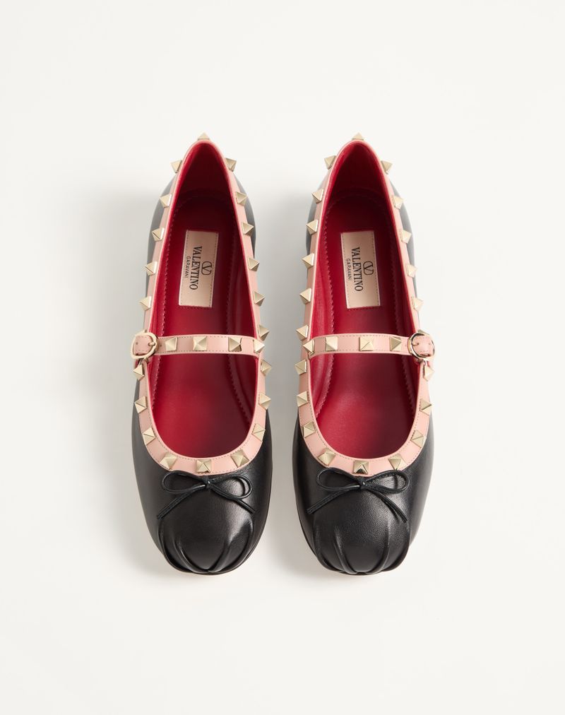 Mary-Jane Rockstud Ballerina i nappalæder 05mm