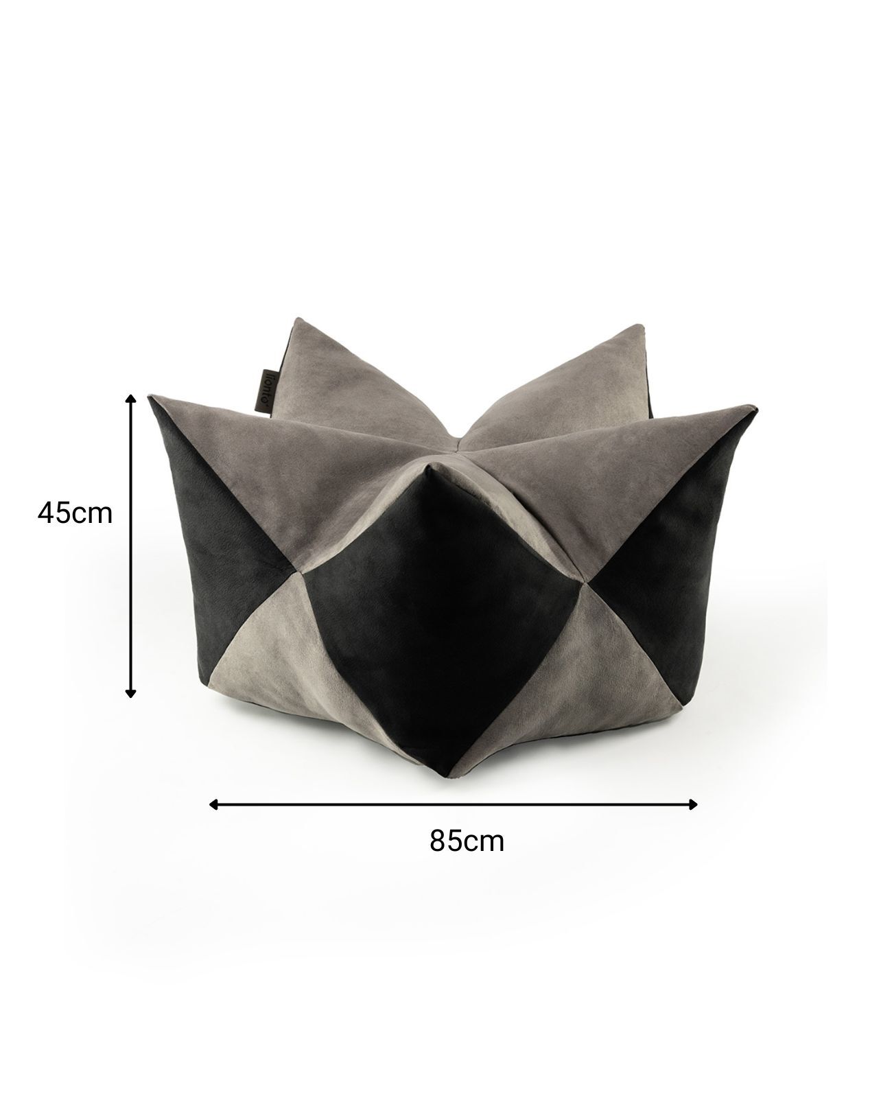 Lionto Hundebetten Lionto Hundebett - Kronenkissen grau/ schwarz L