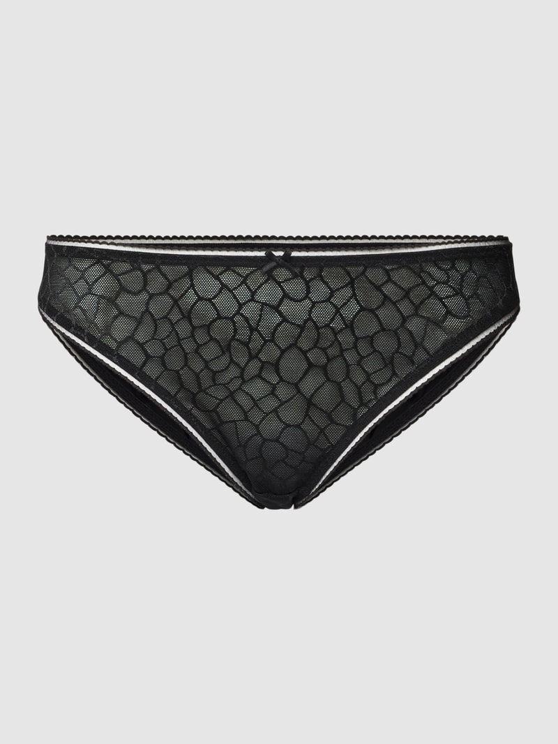 Slip mit Schleifen-Detail in schwarz
