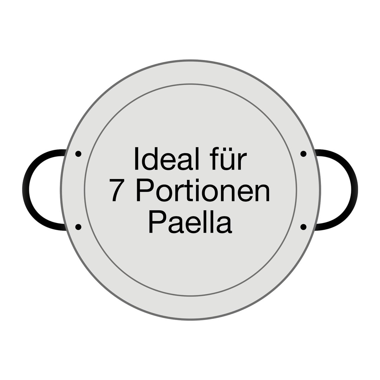 PaellaWorld International Paella World Original spanische Paella Pfanne Typ Valenciana 36cm Stahl poliert mit Griffen