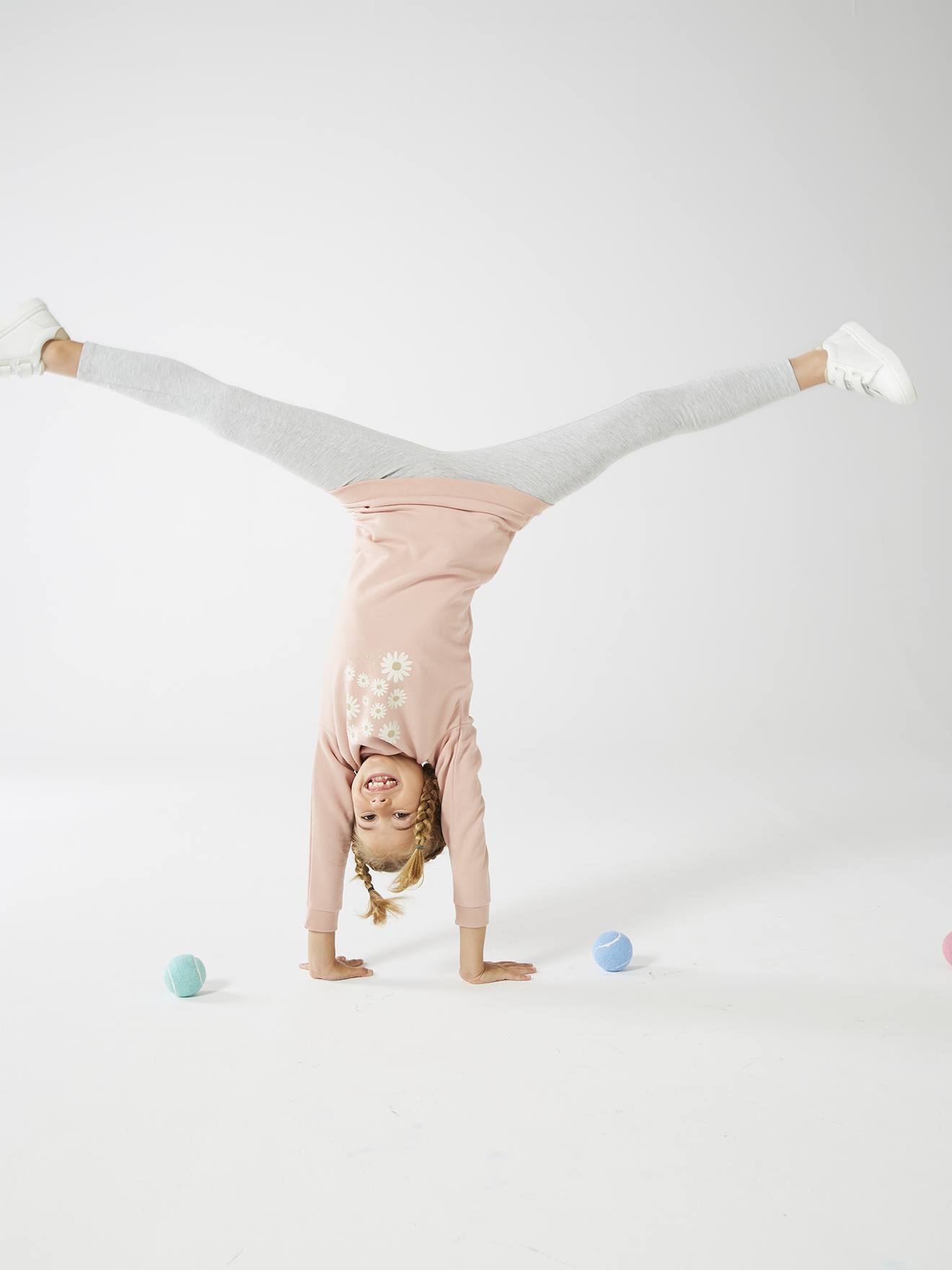 Vertbaudet Mädchen Leggings, Bund in Metallic-Optik BASIC - dunkelrosa