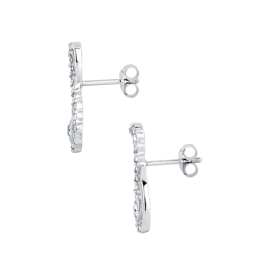 Elli Elli Boucles d'Oreilles Infinity Kristalle 925 Silber Boucles d'oreilles