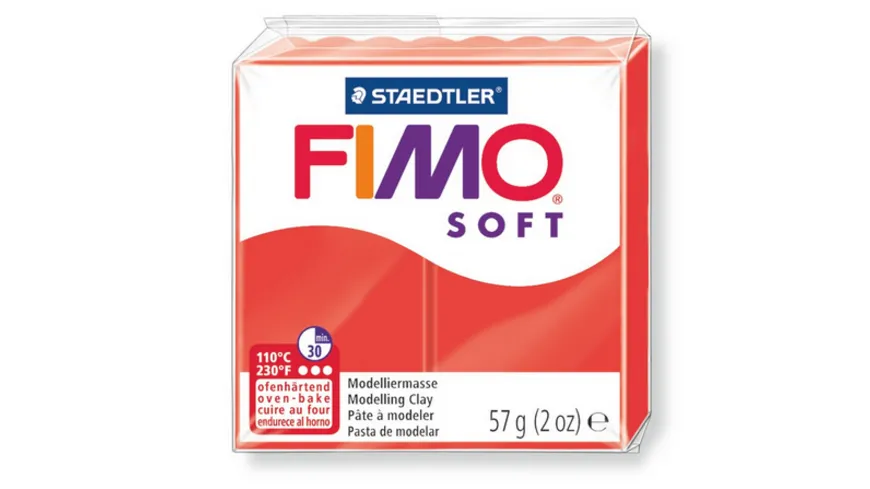 STAEDTLER FIMO - 8020-24 soft Ofenhärtende Modelliermasse indischrot 57 g
