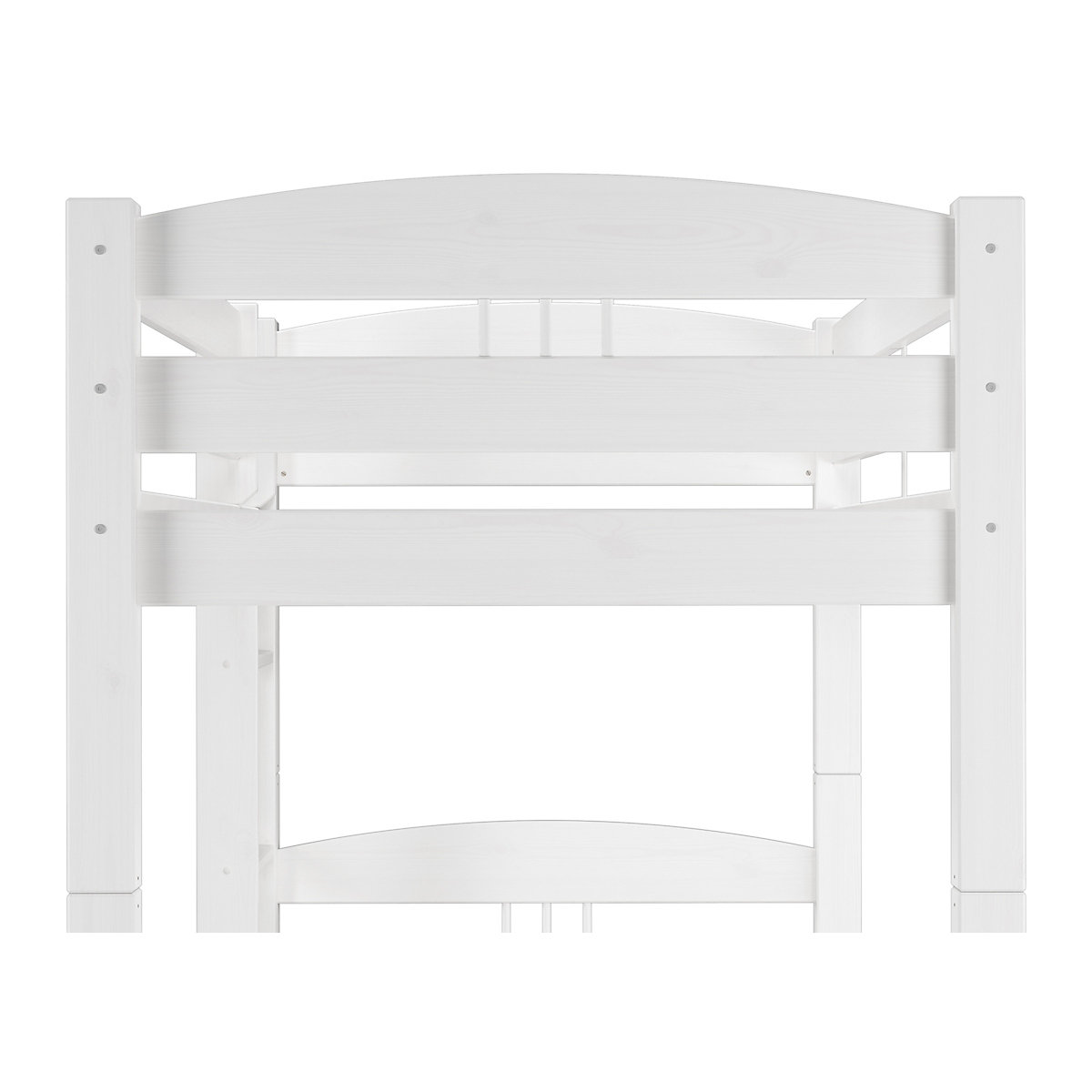 Stockbett 90x200 Kiefer weiß + Rollrost + Matratze + Bettkasten