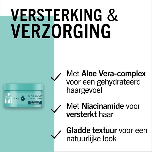 Taft Aloe Boost Hold 4 Styling Cream 100ml