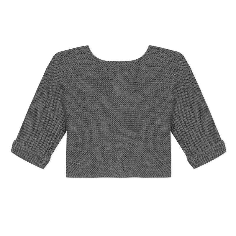 Cardigan gris en coton point mousse naissance Absorba