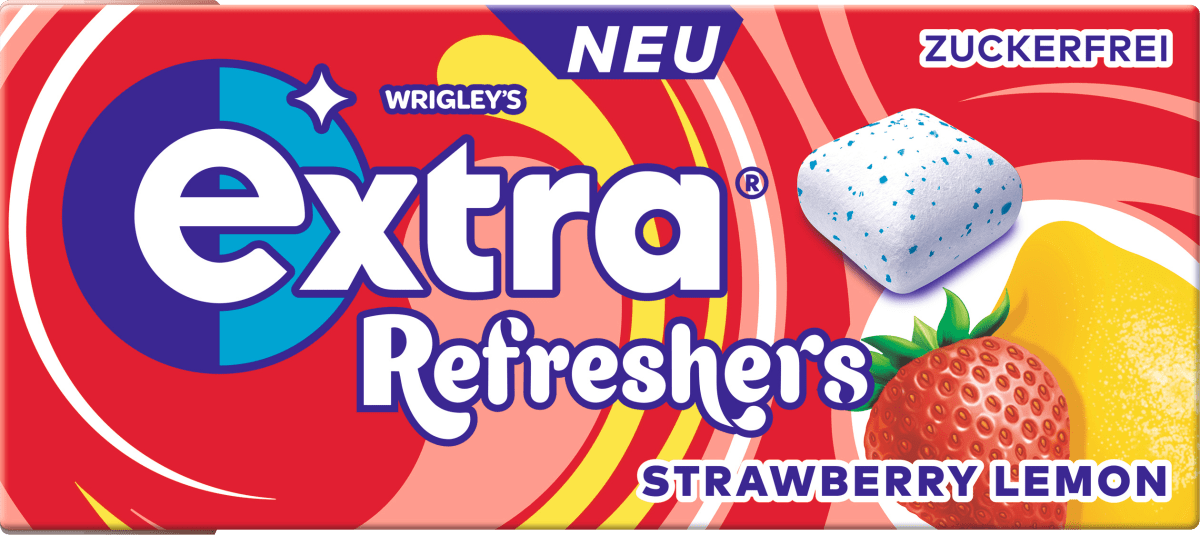 Kaugummi, Refreshers Strawberry Lemon, zuckerfrei, 8 St