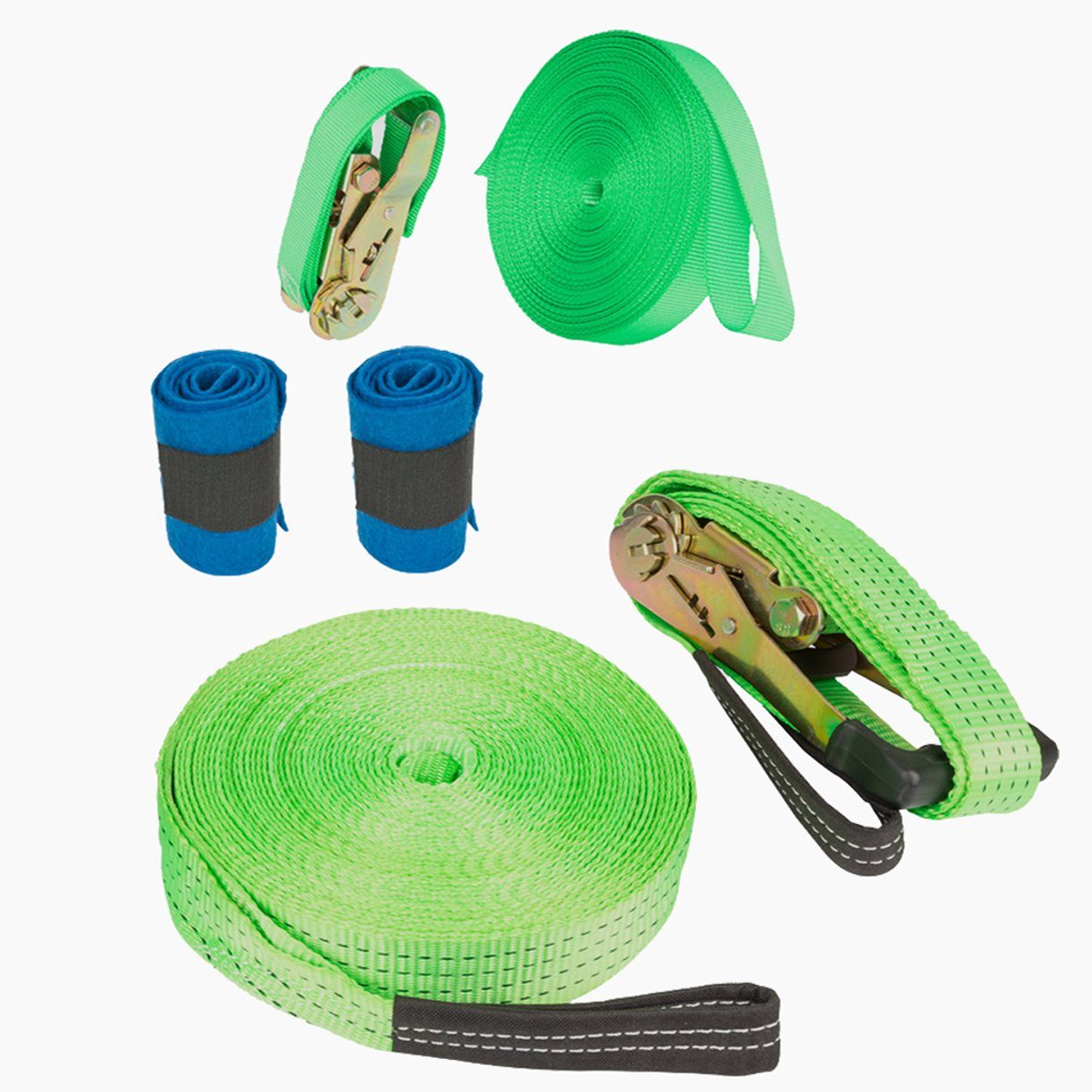 Small Foot Slackline Slackline Set inkl. Baumschutz, aktiv den Gleichgewichtssinn trainieren