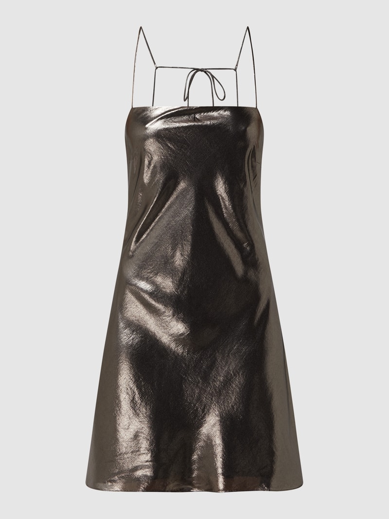 Minikleid in Metallic-Optik in silber