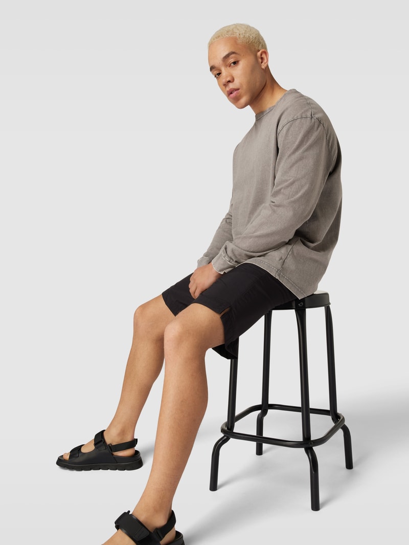 Shorts mit elastischem Bund Modell 'JACOB' in schwarz