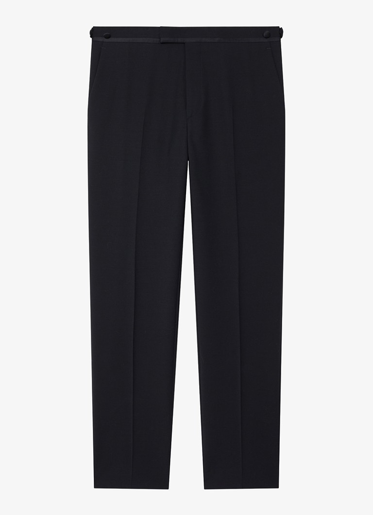 Pantaloni de poker slim fit cu buzunare cusute.
