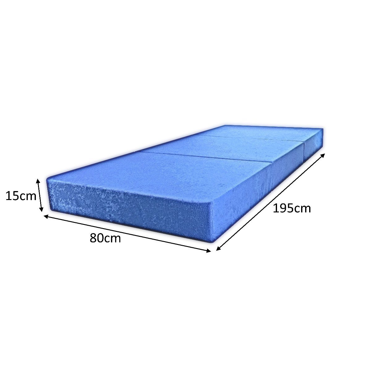 Klappmatratze Klappmatratze Studio 195x80x15 cm mit Tasche Braun, Stillerbursch, 15 cm hoch, (Gästebett), Härtegrad 3, hochwertiger Bezug, sorgfältige Verarbeitung