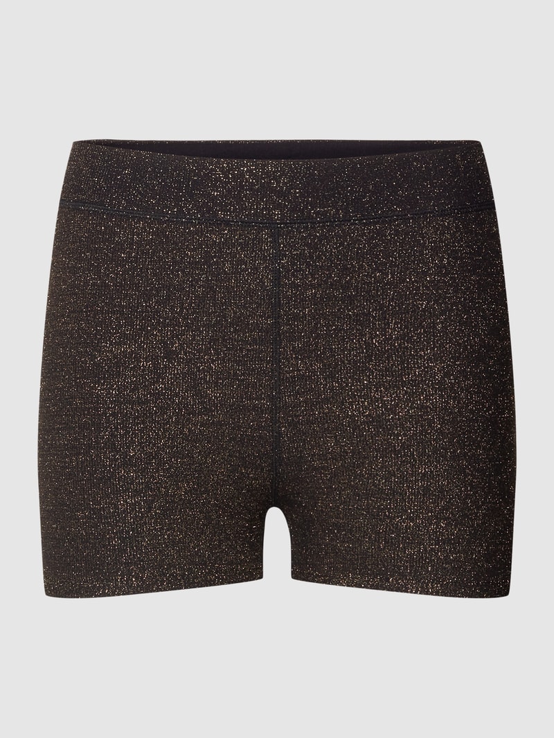 Shorts mit Effektgarn Modell 'LUREX ROXY' in schwarz