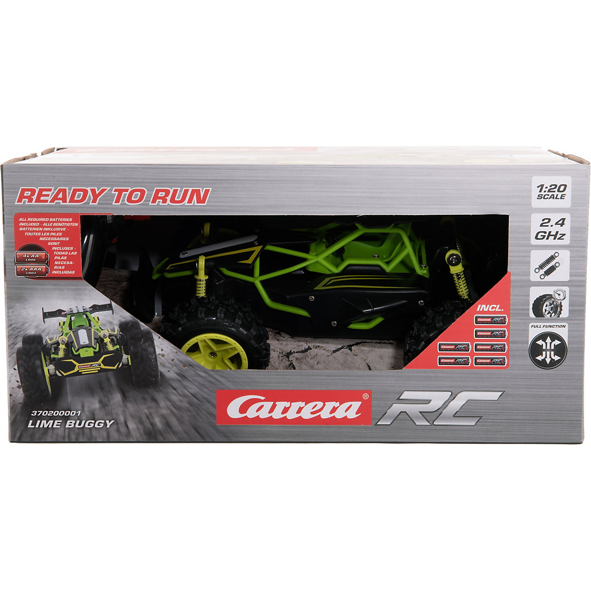 CARRERA RC - 2,4GHz Lime Buggy mit 30 min Fahrzeit, Ferngesteuertes Auto