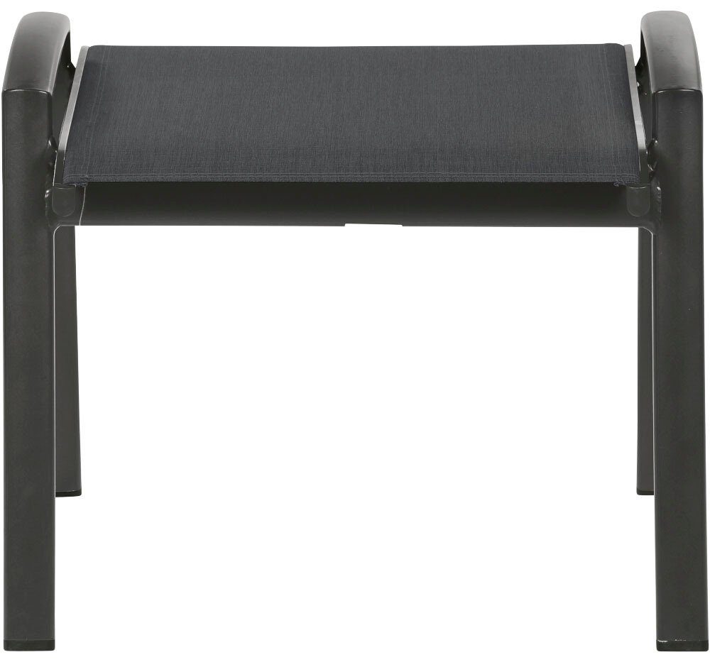 Siena Garden Gartenlounge-Hocker Savina (1 St), Alu, Textilbezug, schwarz