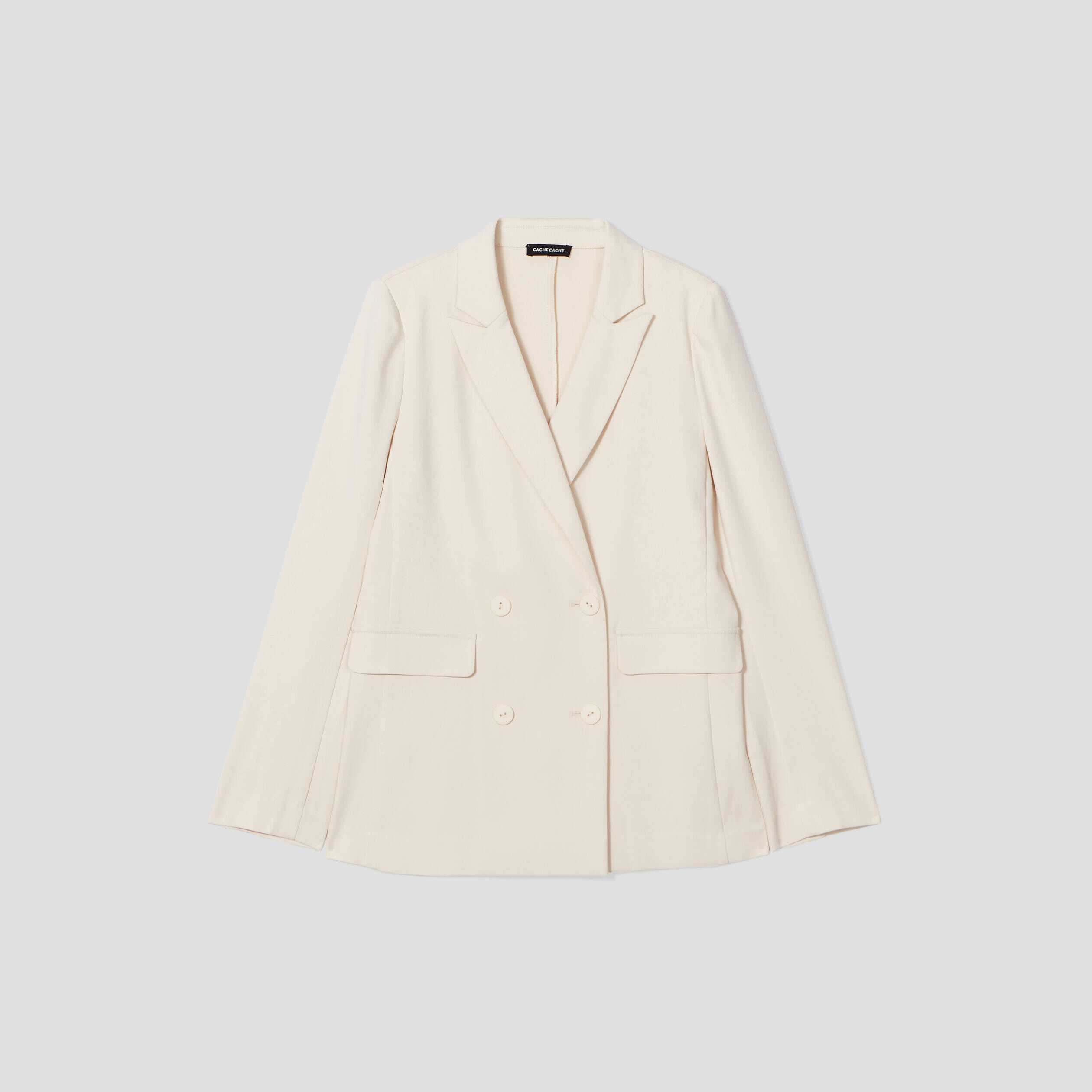 Veste esprit blazer droite ecru femme | Cache Cache