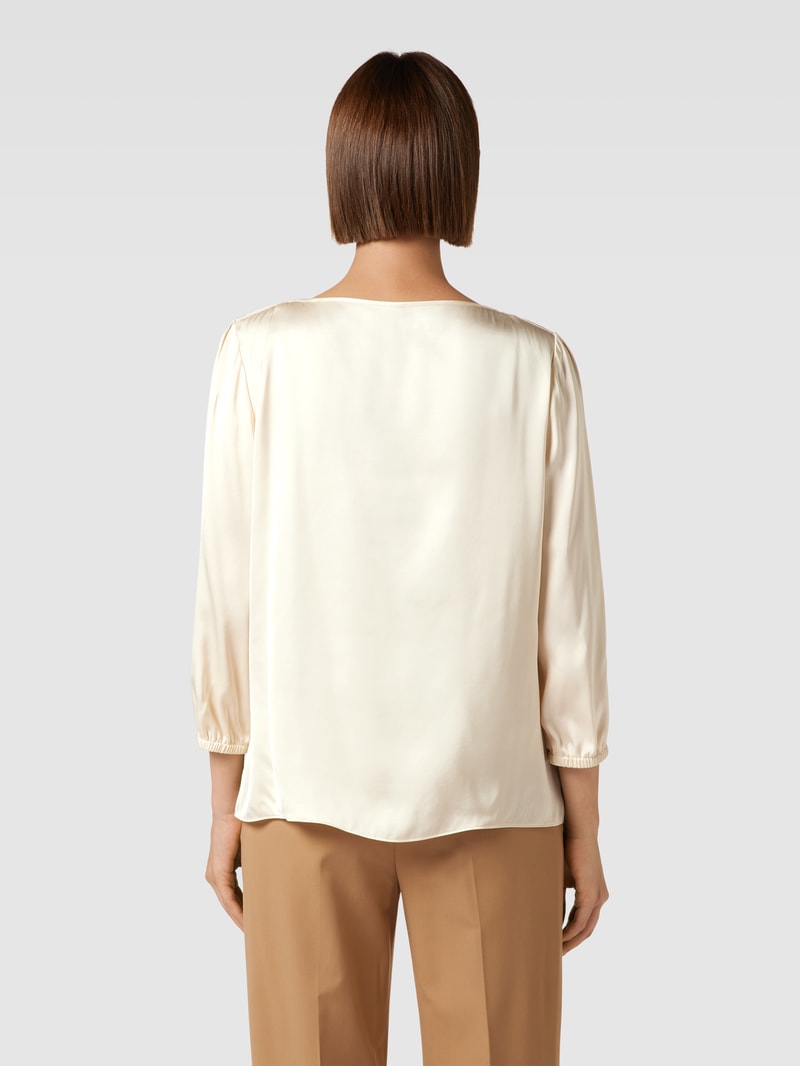 Blusenshirt aus Viskose mit 3/4-Arm in offwhite