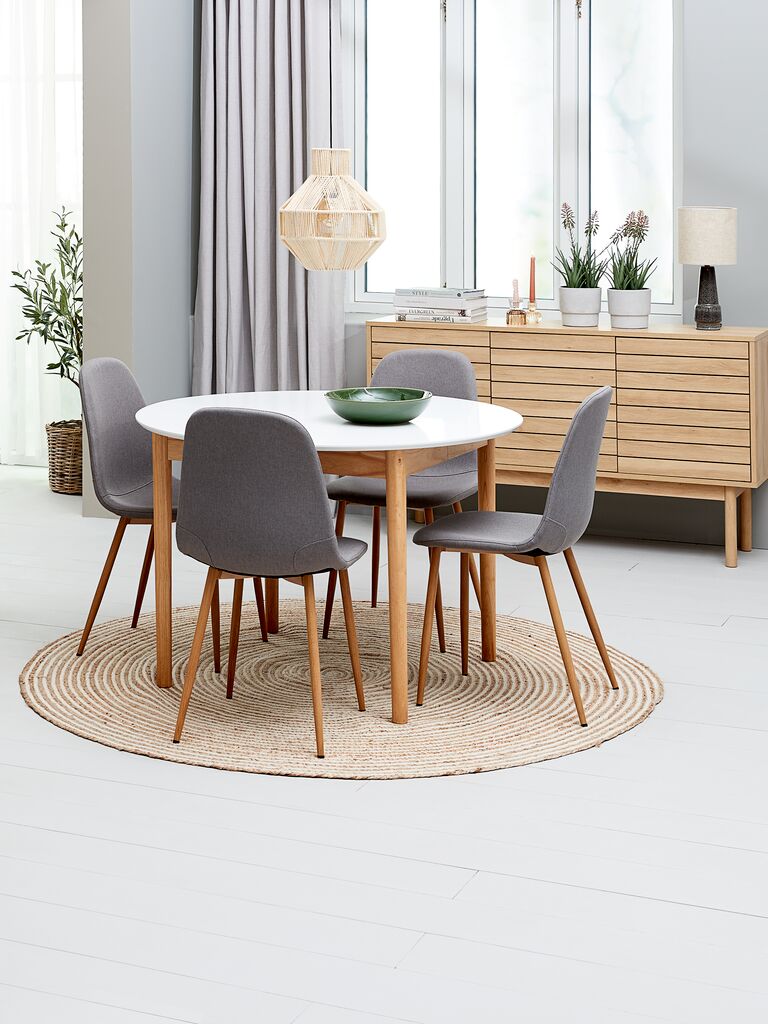 JONSTRUP Krzesło do jadalni JONSTRUP tkanina w kolorze szarym/dąb