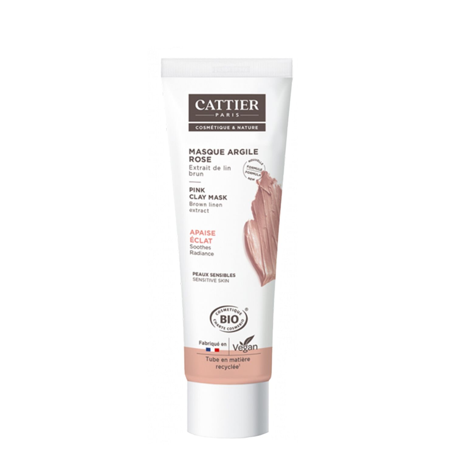 Cattier Masque Argile Rose Peaux Sensibles 100 ml