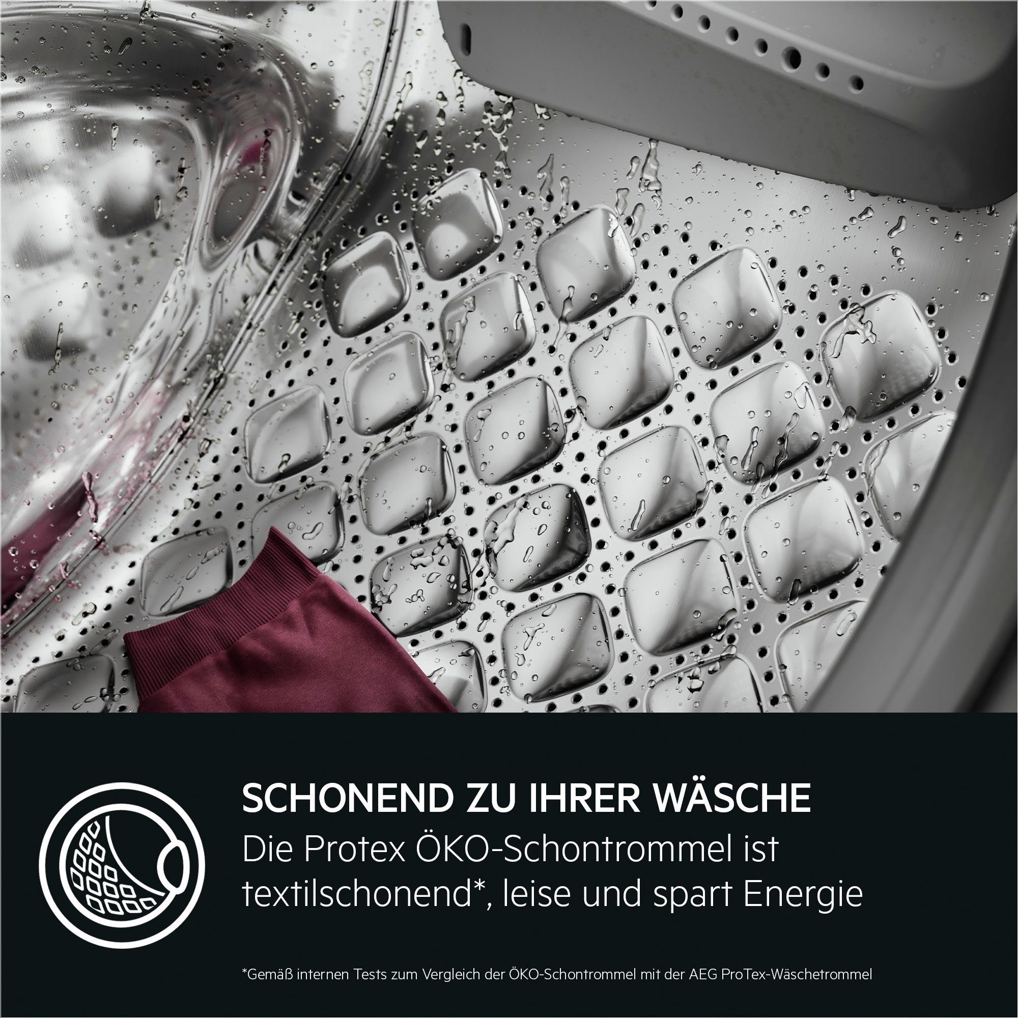 AEG Waschmaschine 7000 ProSteam® LR7D70490, 9 kg, 1400 U/min, ProSteam - Dampf-Programm für 96 % weniger Wasserverbrauch & Wifi
