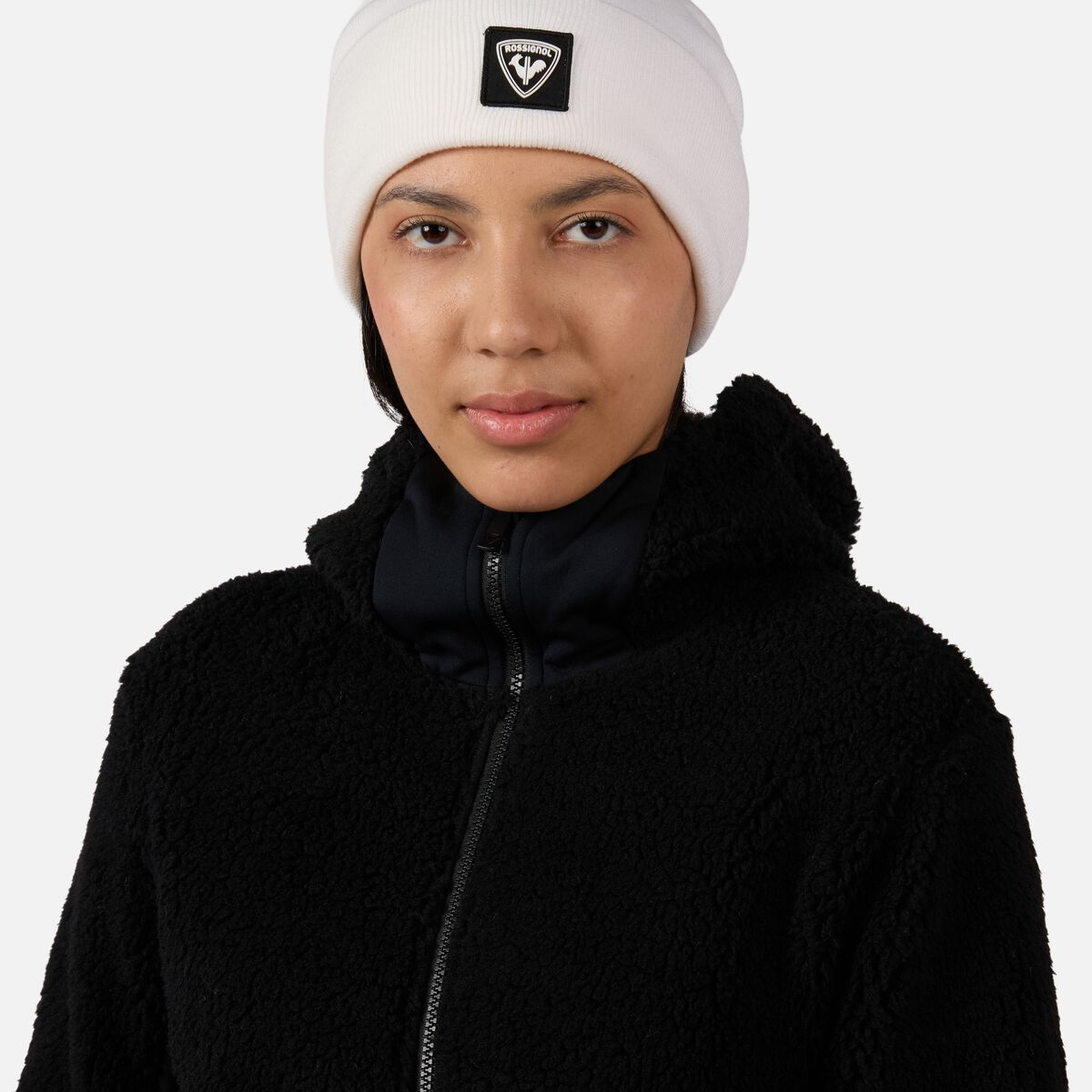 Damen-Kapuzenfleecejacke mit durchgehendem Reißverschluss Wispile