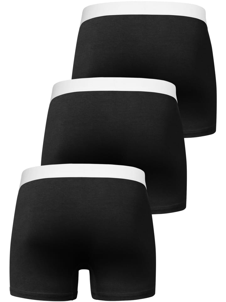 Amaci&Sons 3er Pack Boxershorts BEAU in Schwarz/Weiß günstig kaufen